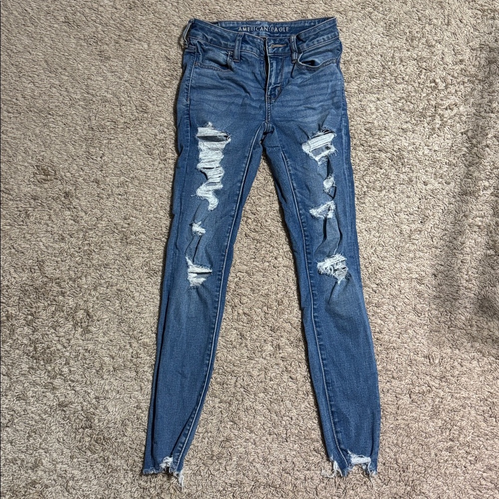 American Eagle Outfitters Blue Skinny Jeans